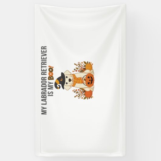 Labrador Retriever Halloween Dog Funny Spooky Boo Spandoek (Verticaal)