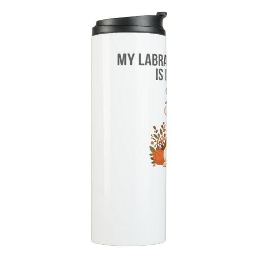 Labrador Retriever Halloween Dog Funny Spooky Boo Thermosbeker (Gedraaid links)