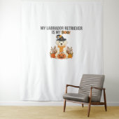 Labrador Retriever Halloween Dog Funny Spooky Boo Wandkleed (In situ)