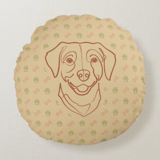 Labrador Retriever. Happiness Edition! Rond Kussen