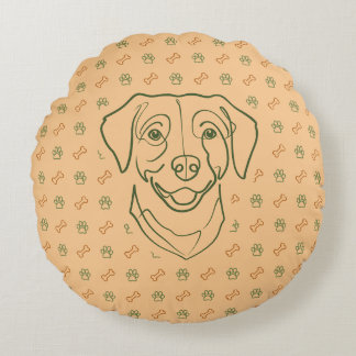 Labrador Retriever. Happiness Edition! Rond Kussen