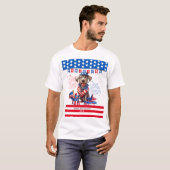 Labrador Retriever Happy 4th van juli Onafhankelij T-shirt (Voorkant volledig)
