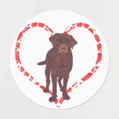 LABRADOR RETRIEVER HEART LABELS (Design 1)