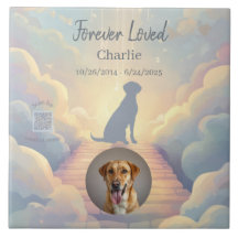 Labrador Retriever-herdenkingskeramiektegel Regenb