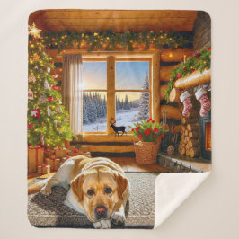 Labrador Retriever Holiday  Sherpa Deken