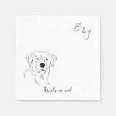 Labrador Retriever Hond Bruiloft Papier Servet (Voorkant)