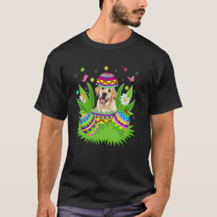 Labrador Retriever Hond Gelukkig Pasen Konijn Eier T-shirt