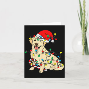 Labrador Retriever Hond Kerstlichtjes Kersthuisdie Kaart