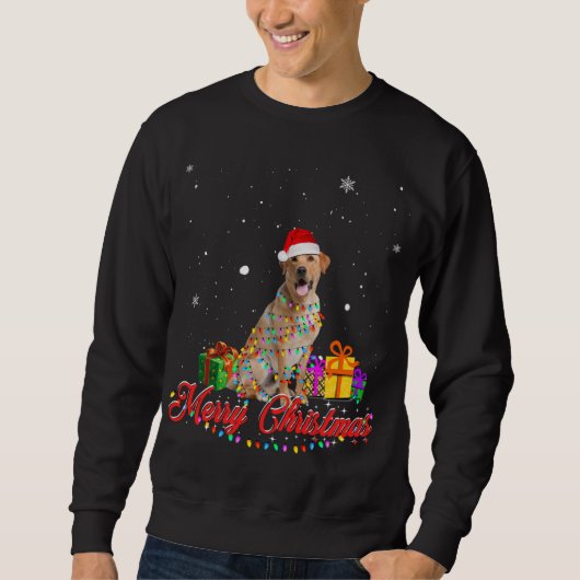 Labrador Retriever Hond Kerstmis Kerstmis L Trui (Voorkant)