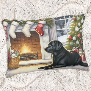 Labrador Retriever Hond Kerstvakantie Decoratief Kussen