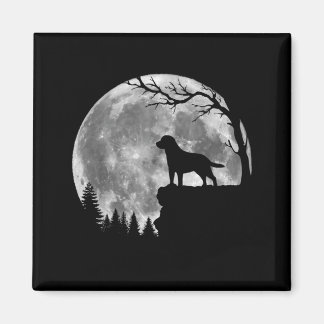 Labrador Retriever Hond Maan Silhouet Halloween Magneet