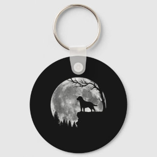Labrador Retriever Hond Maan Silhouet Halloween Sleutelhanger