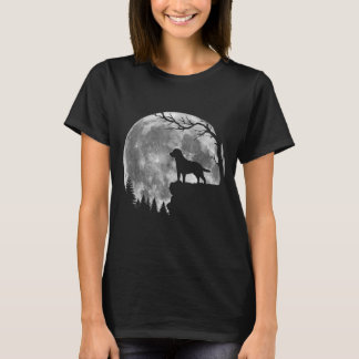 Labrador Retriever Hond Maan Silhouet Halloween T-shirt