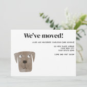 Labrador Retriever Hond Nieuwe Adres Aankondiging (Staand voorkant)