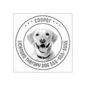 Labrador Retriever Hond Pet Foto Rond Rubberstempel (Afrduk)