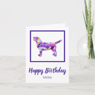 Labrador Retriever Hond Silhouet PPY&B Verjaardag Kaart