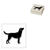 Labrador Retriever Hond Silhouet Rubber Stamp Rubberstempel (Gestempeld)