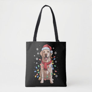 Labrador Retriever Hond Sinterklaas Hoed Kerstmis Draagtas