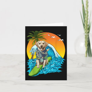 Labrador Retriever Hond Surfen Surfer Hawaii Zomer Kaart
