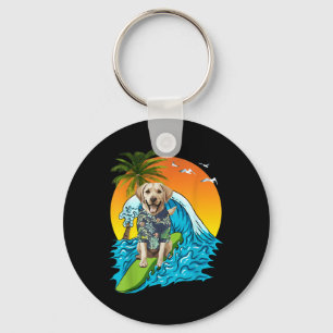 Labrador Retriever Hond Surfen Surfer Hawaii Zomer Sleutelhanger