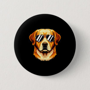 Labrador retriever hond zonnebril ronde button 5,7 cm