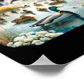 Labrador Retriever Honden US Vlag Eend Jager Poster (Hoek)