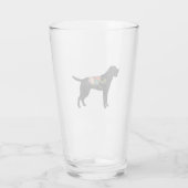 Labrador Retriever Hondenras Bohemian Floral Glas (Achterkant)