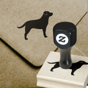 Labrador Retriever Hondenras Silhouette Rubberstempel