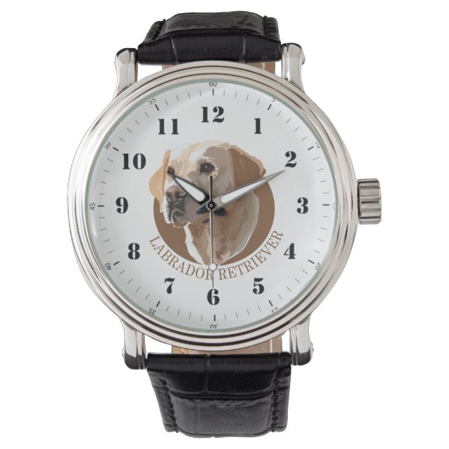 Labrador Retriever Horloge (Voorkant)