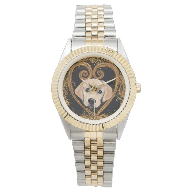 Labrador Retriever Horloge (Voorkant)