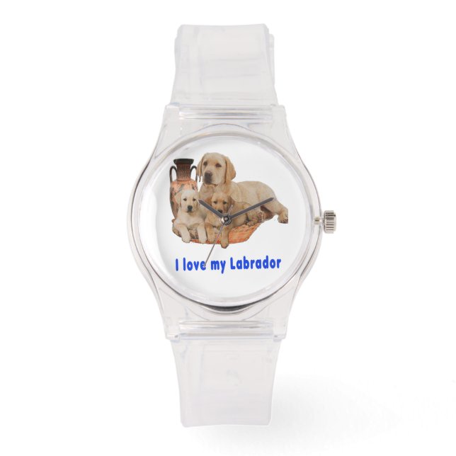 Labrador Retriever Horloge (Voorkant)