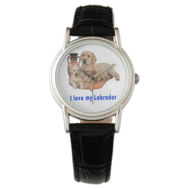 Labrador Retriever Horloge (Voorkant)