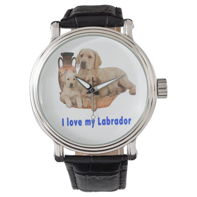 Labrador Retriever Horloge (Voorkant)