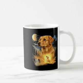 Labrador retriever huilend naar de maan vintage koffiemok