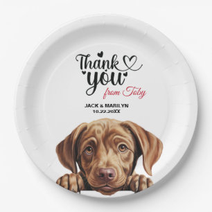 Labrador Retriever Huwelijks Dank Je Papieren Bordje