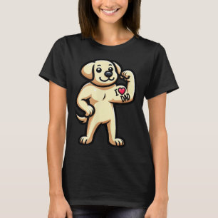 Labrador Retriever I Love Dad Funny Dog Tattoo _1 T-shirt