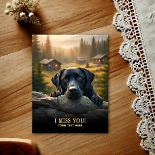 Labrador Retriever Ik Mis Je Postkaart