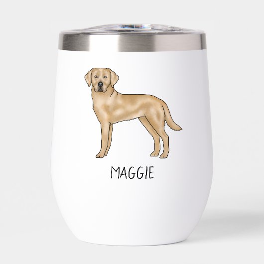 Labrador Retriever Jaune Chien Lab Mignon Nom Pers (Avant)