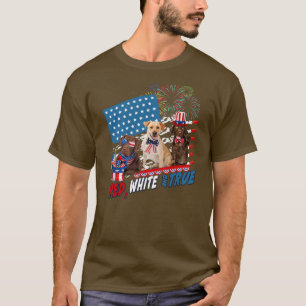 Labrador Retriever Kawaii Red White en True 4th T-shirt