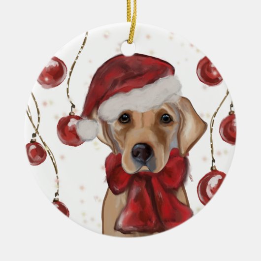 LABRADOR RETRIEVER  KERAMISCH ORNAMENT (Voorkant)