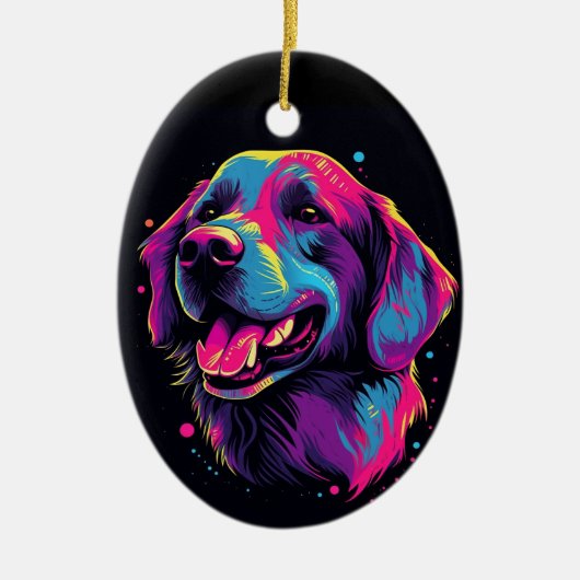 Labrador Retriever Keramisch Ornament (Voorkant)