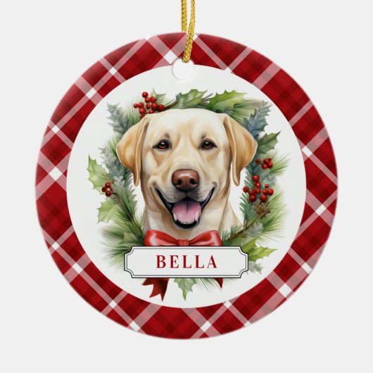 Labrador Retriever Keramische Cirkel Ornament (Voorkant)
