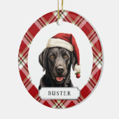Labrador Retriever Keramische Cirkel Ornament (Links)