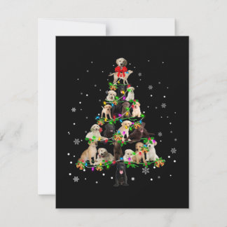 Labrador Retriever kerstboom X mas Bedankkaart