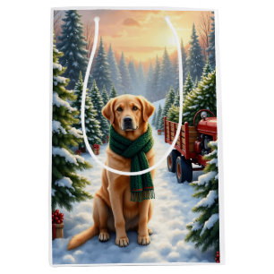 Labrador Retriever Kerstboomgaard Kunst Medium Cadeauzakje