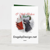 Labrador Retriever kerstcadeaus Feestdagen Kaart (Achterkant)