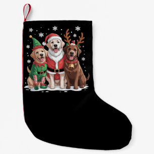 Labrador Retriever Kersthonden Santa Rendier Kleine Kerstsok