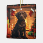 Labrador Retriever Kerstmis, Opknoping Decoratie (Links)