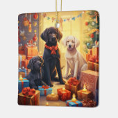 Labrador Retriever Kerstmis, Opknoping Decoratie (Links)