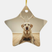 Labrador Retriever Kerstmis, Opknoping Decoratie (Achterkant)